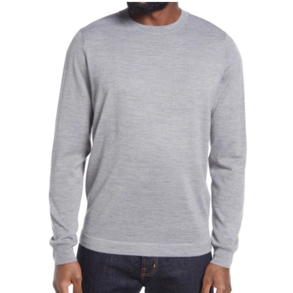 NORDSTROM Coolmax Crewneck Sweater In Grey Heather size XL